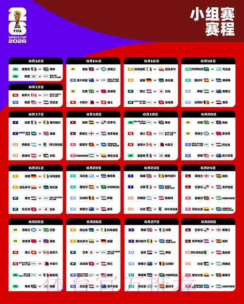2026世界杯每日赛程高清版全程直播怎么看